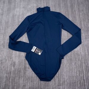 Danskin Platinum Turtleneck Leotard Navy Blue Long Sleeve Dance XL 2908 New